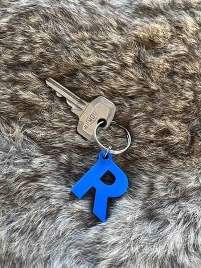 3D geprinte sleutelhanger - Letter I - Rood