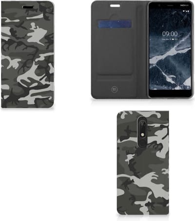 Nokia 5.1 (2018) Hoesje met Magneet Army Light