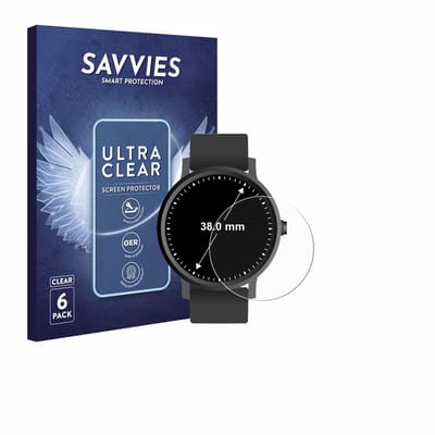 Savvies - Screenprotector voor Ronde Displays (ø: 38 mm) - Folie Beschermfolie transparant 6 Stuks