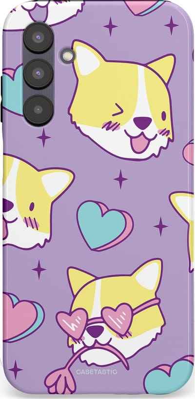 Casetastic Hoesje Geschikt voor Samsung A25 - Stijlvolle Beschermende Duo-layer Case - Liefde is een Corgi
