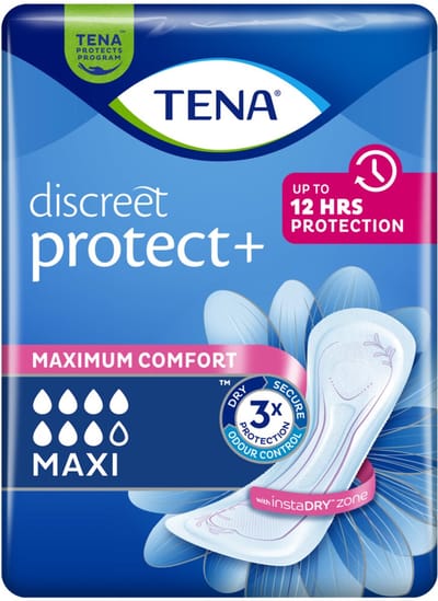 3x Tena Discreet Maxi 12 stuks