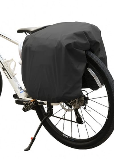 Rieba® Regenhoes Fietstas - Voor Dubbele Fietstassen van 30 tot 45 Liter - Hoes - Waterdicht - Fiets - Bagagehoes Fietstas Dubbel - Regencover - Raincover - Zwart