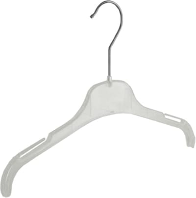 De Kledinghanger Gigant - Kledinghanger - Kinderen - F01/33 - 50 Stuks - Blousehanger - Shirthanger - Kunststof - Transparant - Rokinkepingen - 33 cm - Kledinghanger - Kleerhanger - Kinderhanger - F01-Serie (F01/33_02/50)