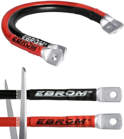 Batterijkabel rood zwart - Stroomkabel accu - Energie overbrengen - 16 mm² 82A - 30cm tot 5m - Zwart