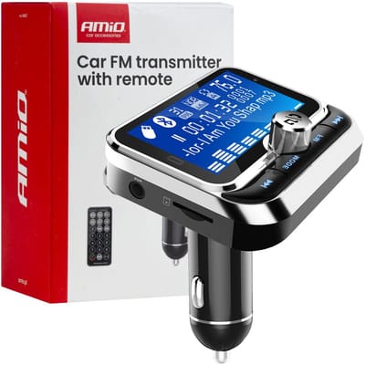 Car FM Transmitter with Remote 2×USB-A 12V 24V – Bluetooth, Hands-Free Bellen en Multifunctioneel