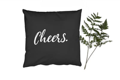 Sierkussens - Kussentjes Woonkamer - 40x40 cm - Quotes - Spreuken - Cheers - Drinken