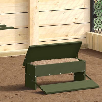 vidaXL - Kip - trekvoeder - Olijfgroen - 48,5 - x - 39,5 - x - 19 - cm - 5 - kg