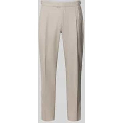 regular fit pantalon met persplooien en achterzakken