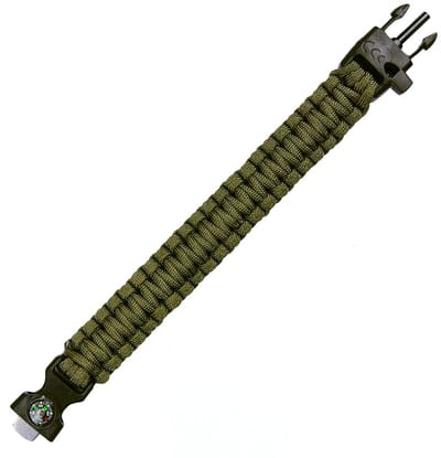 101inc Paracord survival kompas 8 inch groen