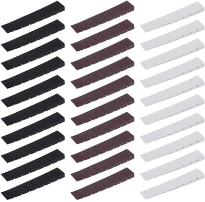 Dailygoods- Meubelwiggen 30 Stuks - Onderlegwiggen - Compensatiewiggen - Nivelleringsonderleggers - Kunststof Montagewiggen - Antislip Onderkant - Nivelleerwiggen