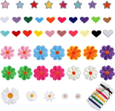 47 Stuks Bloem Strijken Patches - Schattige Geborduurde Applicaties voor Kleding en Textiel