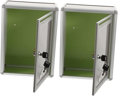 Wandbrievenbussen Set - Brievenbus Met Slot - Veilig Post Ontvangen - Dubbele Set Inclusief Sleutels - 21.5cm Breed - Zoals Getoond