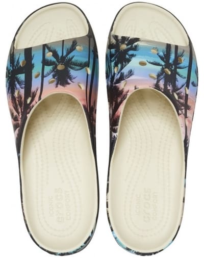 Crocs Classic Platform Retro Resort Slippers Bone/ Multi Maat 41/42 US 10