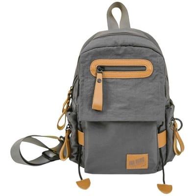 Borsttas Casual Sportief Outdoor Reizen Crossbody Rugzak Heren Lichtgewicht Grote Capaciteit Nieuwe Handheld Eenvoudige Schoudertas gray