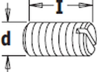 Inbusboutje M5 x 10 mm.