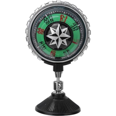 Boussole de voiture portable en plastique, boule de guidage, décoration de véhicule extérieur, outils de navigation black