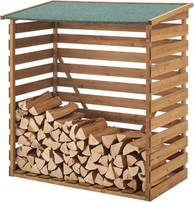 Houten brandhoutrek 123x116x64 cm voor buitenopslag