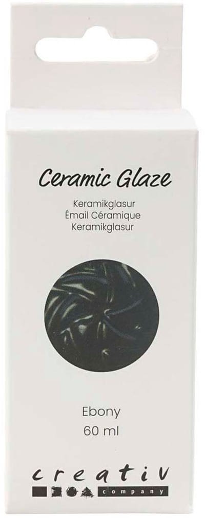 Creativ Company keramiek glazuur Ebony zwart 60ml professioneel.