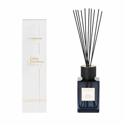 Riverdale - Geurstokjes - DeLuxe lijn - Lotus & Jasmine - 500ml fles.