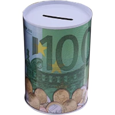 Schattige EURO Spaarpot Duurzame Veilige Metalen Spaarpot voor het Verzamelen van Contant Geld Spaardoos gray
