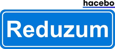 Hacebo - Plaatsnaam Sticker - 29x10 CM - Reduzum sticker - Verkeersborden sticker - grappige cadeaus - Reduzum