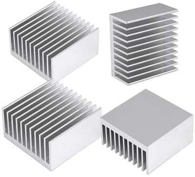 Koellichaam - Koelblok - Component Koelen - Compact Ontwerp - 40x40x20mm - Aluminiumkleur