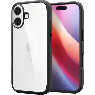 Spigen Ultra Hybrid Hoesje Geschikt voor Apple iPhone 17 - Back Cover met Air Cushion - Matte Zwart