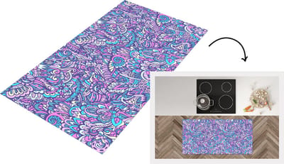 Keukenloper - Loper keuken - Paisley - Vintage - Roze - Blauw - Patroon - 120x60 cm - Keukenloper vinyl
