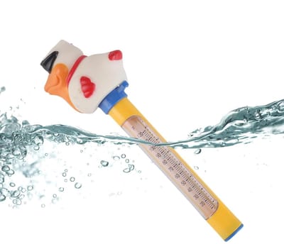 Zwembad Temperatuurmeter - Waterthermometer Drijvend - Water Temperatuur Meten - Dubbele Temperatuurschaal - 22 Centimeter - Groen