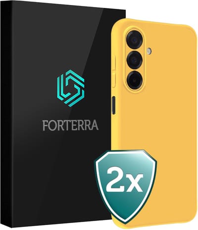 Hoesje 2 Stuks - Geschikt voor Samsung Galaxy A17 - Sterk & Shockproof - Back Cover - Case Siliconen - Telefoon Hoes - Geel