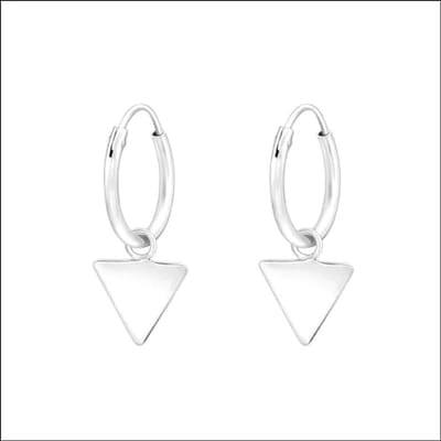 Oorbellen meisje - Oorringen - Zilveren oorringetjes 12mm Dichte Driehoek-8mm | |2mm | Zilver | Kinderen | Verkleurd niet