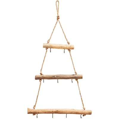 Hangende drijfhout ladder, met haken
