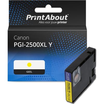 PrintAbout huismerk Inktcartridge PGI-2500XL Y  Geel Hoge capaciteit Geschikt voor Canon