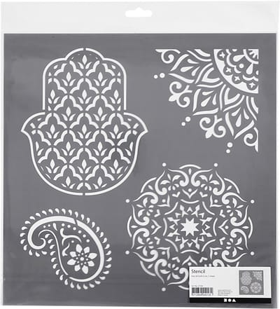 Sjabloon, etnische motieven, afm 30,5x30,5 cm, dikte 0,31 mm, 1 vel