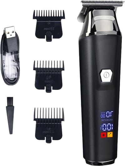 Haarknipper Baardtrimmer - Grooming Kit - Persoonlijke Verzorging - Digitaal Display - 180 Min Gebruik - Zwart