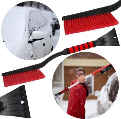 Springos IJskrabber - 2 in 1 - Sneeuwborstel - Ruitenkrabber - Auto - Accessoires - Winter