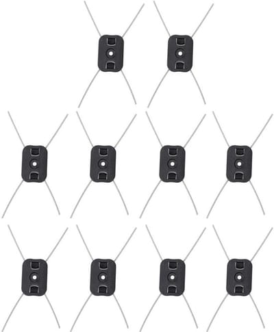 10 stuks Snaar Trimmerkoppen Vervangen, Abs Roestvrijstalen Spoel Draad Wiet Trimmerkoppen voor 5,5 Mm Middengat Elektrische Onkruidwakkers