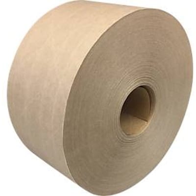 Nat plakband, gaasversterkt & rijpvast, recyclebaar, zonder sleeve, bruin, 8 rollen elk L 100 rm x B 70 mm