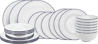 Serviesset Whitmore 24-delig / 6 personen - 6 dinerborden, 6 ontbijtborden, 6 diepe borden en 6 kommen