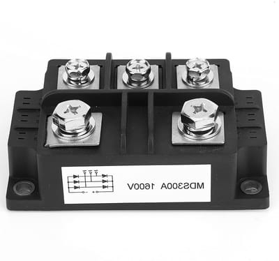 300A 1600V Drie Fase Gelijkrichterbrug met 5 Terminals voor Hoge Vermogen Toepassingen, Volledige Golf Diode met Warmteafvoer en Hars Verpakking