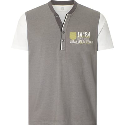 Jan Vanderstorm herren T-Shirt - 52/54 - grijs - Plus Size
