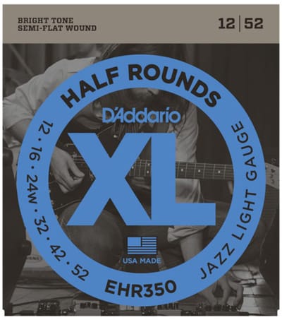 D'Addario EHR350 Half Round Snaren voor Elektrische Gitaar (12-52)