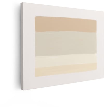 Artaza Canvas Schilderij Abstract - 120x90 cm - Wanddecoratie Japandi - Muurdecoratie Beige - Decoratie Woonkamer - Aardetinten