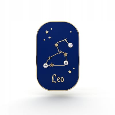 Pinets Horoscope - Dames Broche - Leo - 14K Goud - Cyrkonien