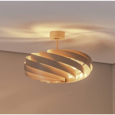 Euluna plafondlamp Vento, beige, Ø 60 cm