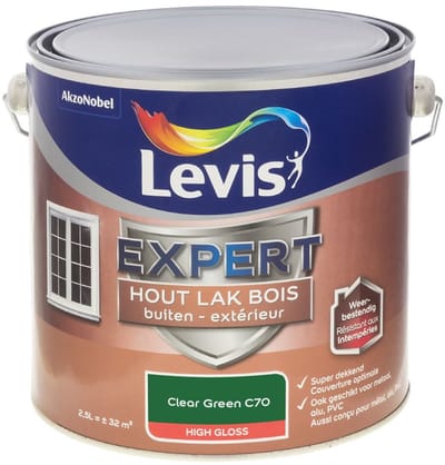 Levis - Expert Hout Lak Buiten High Gloss Mix - Clear Green C70 - Mengverf - 2,5 L
