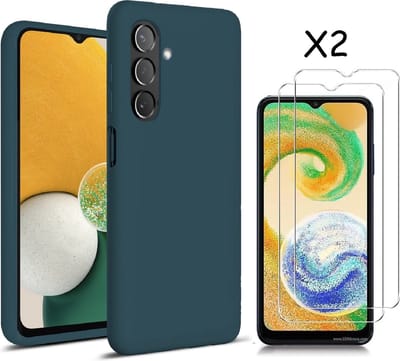 Hoesje Geschikt Voor Samsung Galaxy A04S / A13 5G Hoesje silicone Liquid Nano soft back cover Met 2x Screenprotector – Pine Groen