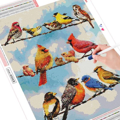 5D Diamond schilderij volledige boor dier Diamond Art Cross Stitch borduurwerk vogel Home Decor cadeau 20X30CM gray