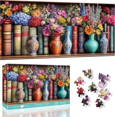 Legpuzzel Boekenkast - Kleurrijke Puzzel - Ontspanning Thuis - 1000 Stukjes - 80 x 41 cm
