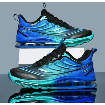 Luchtkussen Marathon Heren Sportschoenen Ademend Lichtgewicht Dames Comfortabele Atletische Antislip Sneakers Maat 39-48 45 blue
